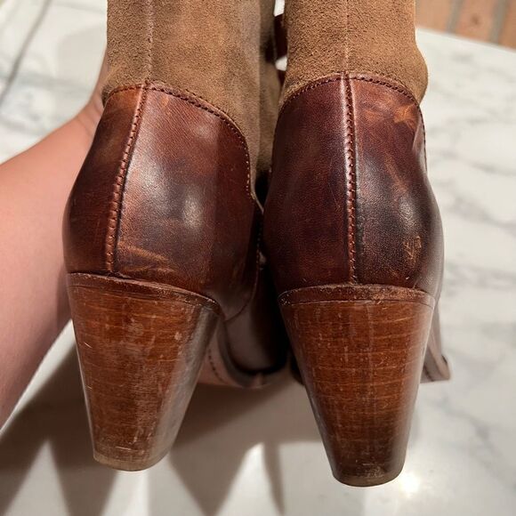 brown suede tall boots - Picture 5 of 9